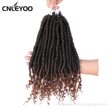 12 Inch Spring Senegalese Crochet Hair Mixed Brown Curly End Senegalese Twist Crochet Braids For Women